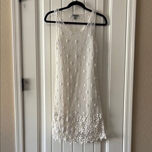 Dkny Cream Spaghetti Strap Sheath Mini Dress